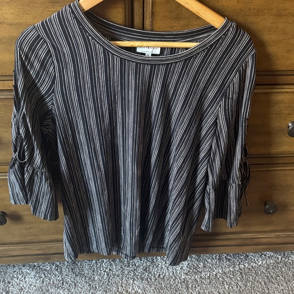 Lucky Brand Tops - Lucky Brand Striped Black and White Women's Top - Size M - NWT